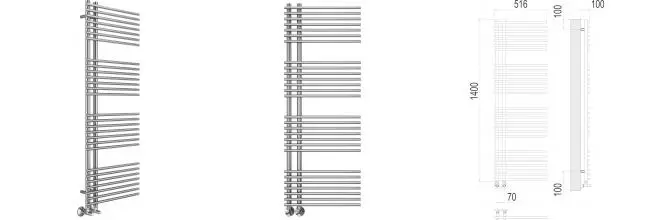 Водяной полотенцесушитель «Terminus» Астра П28 52/140 хром