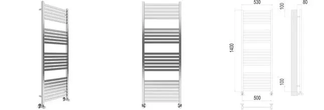 Водяной полотенцесушитель «Terminus» Тоскана П23 53/140 хром