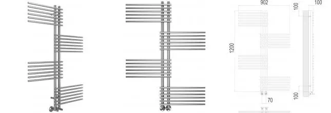 Водяной полотенцесушитель «Terminus» Европа П24 90/120 хром