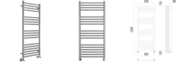 Водяной полотенцесушитель «Terminus» Альба П18 54/120 хром