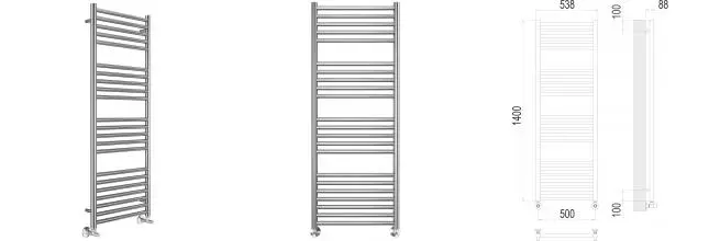 Водяной полотенцесушитель «Terminus» Альба П22 54/140 хром