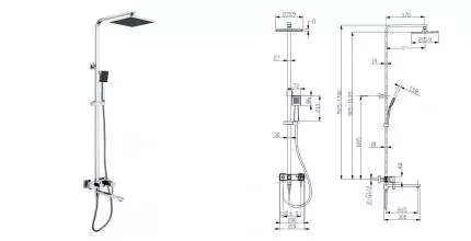 Душевая система «Lemark» Tropic LM7004CS хром