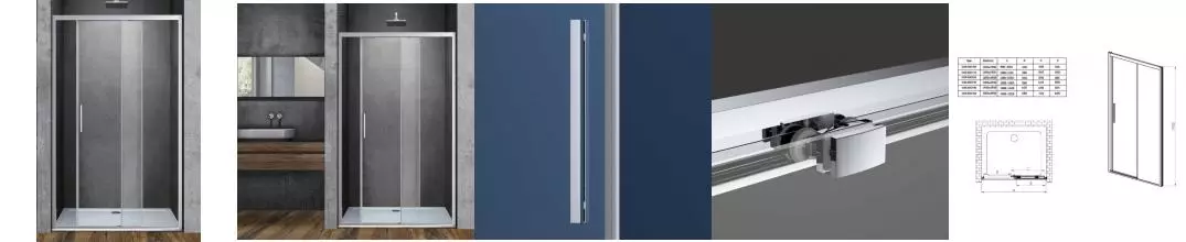 Душевая дверь «Vincea» Soft VDS-3SO150CL 150/195 прозрачная/хром универсальная