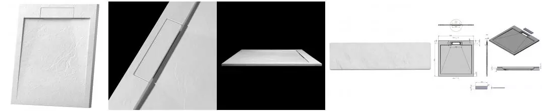 Душевой поддон «Vincea» VST-4SRL9090W 90/90 низкий из литьевого мрамора квадратный белый матовый без сифона Душевой поддон «Vincea» VST-4SRL9090W 90/90 низкий из литьевого мрамора квадратный белый матовый без сифона