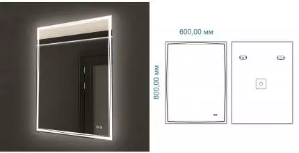 Зеркало «Art&Max» Firenze 60/80 с подсветкой Зеркало «Art&Max» Firenze 60/80 с подсветкой