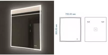 Зеркало «Art&Max» Firenze 70/80 с подсветкой Зеркало «Art&Max» Firenze 70/80 с подсветкой