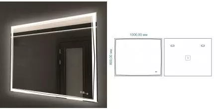 Зеркало «Art&Max» Firenze 100/80 с подсветкой