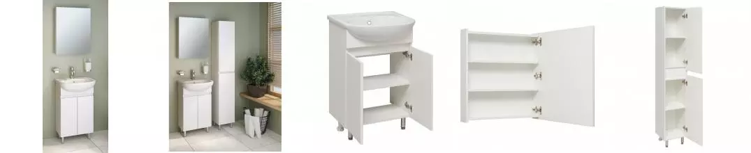 Мебель для ванной «Runo» Лада 50 белая