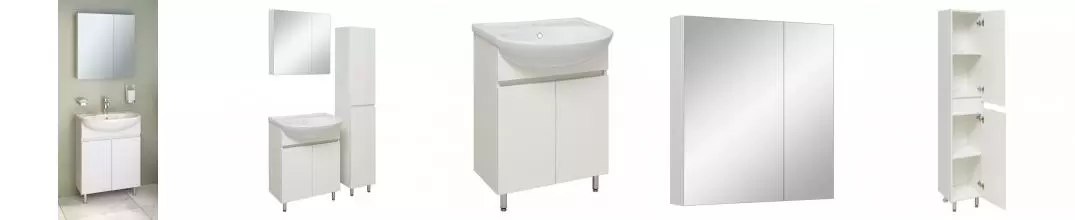 Мебель для ванной «Runo» Лада 60 белая