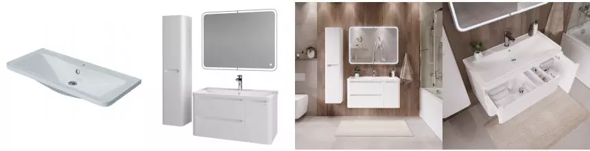 Раковина «Madera» Adel 90 искусственный камень белая