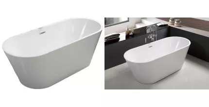 Ванна акриловая «Cerutti» Sella 170/75 с ножками с сифоном белая Ванна акриловая «Cerutti» Sella 170/75 с ножками с сифоном белая