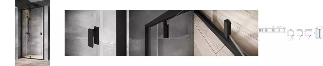 Душевая дверь «Ravak» Nexty NDOP2-100 100/195 Transparent/чёрная универсальная Душевая дверь «Ravak» Nexty NDOP2-100 100/195 Transparent/чёрная универсальная