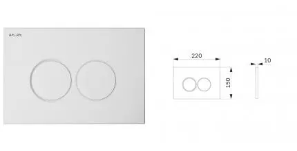 Кнопка смыва «Am.Pm» ProC  L I070101 белая