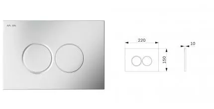 Кнопка смыва «Am.Pm» ProC L I070131 хром матовый