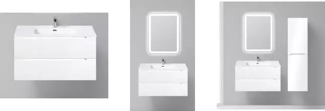 Тумба с раковиной «Belbagno» Etna 90 (BB910/465-LV-VTR-BO 91/46) подвесная Bianco Opaco Тумба с раковиной «Belbagno» Etna 90 (BB910/465-LV-VTR-BO 91/46) подвесная Bianco Opaco