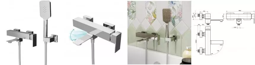 Смеситель для ванны «Kerama Marazzi» Fioretto V2CR105KM хром