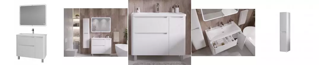 Мебель для ванной «Grossman» Адель 90 белый глянец