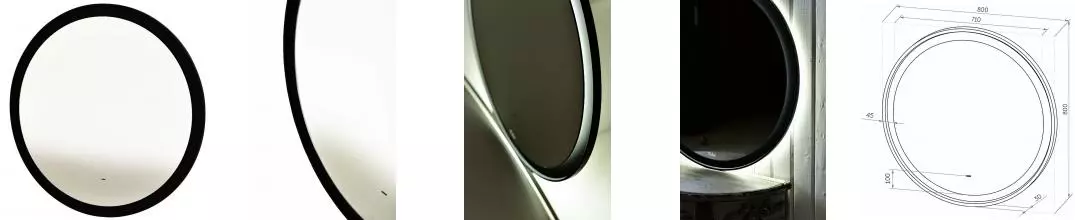 Зеркало «Sintesi» Callisto 80/80 с сенсорным выключателем с подсветкой Зеркало «Sintesi» Callisto 80/80 с сенсорным выключателем с подсветкой