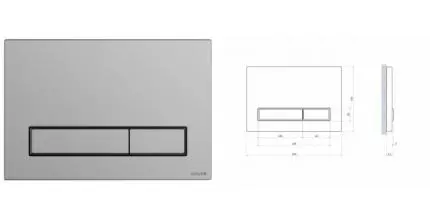 Кнопка смыва «Cersanit» Blick 64078 хром матовый