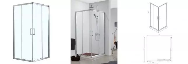 Душевой угол-ограждение «Azario» Greenwood 1142 100/100 квадратный прозрачный/серебро без поддона Душевой угол-ограждение «Azario» Greenwood 1142 100/100 квадратный прозрачный/серебро без поддона
