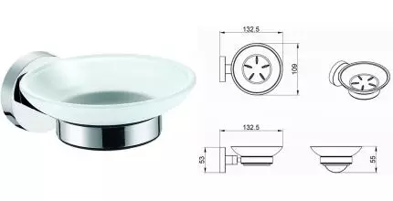 Мыльница «Azario» Nessy AZ73108 на стену хром