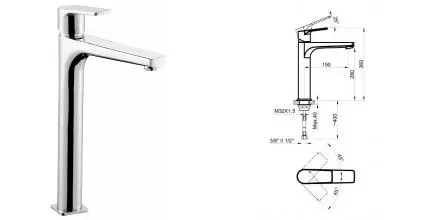 Смеситель для раковины «Azario» Treya AZ15684551 хром