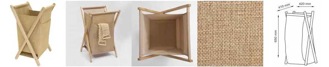 Корзина для белья «WasserKRAFT» Nau WB-771-L светло-коричневая