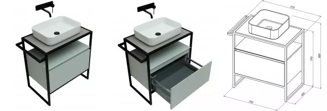 Тумба под раковину «Allen Brau» Priority 70 рapyrus white matt Тумба под раковину «Allen Brau» Priority 70 рapyrus white matt