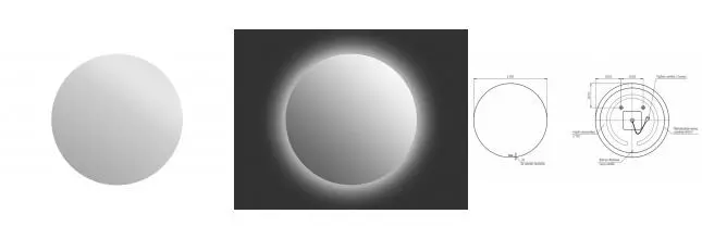 Зеркало «Cersanit» Eclipse smart D80 с подсветкой