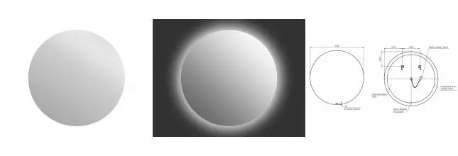 Зеркало «Cersanit» Eclipse smart D90 с подсветкой
