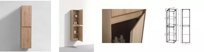Пенал «Vincea» Chiara/Luka 35 подвесной N.Oak универсальный Пенал «Vincea» Chiara/Luka 35 подвесной N.Oak универсальный