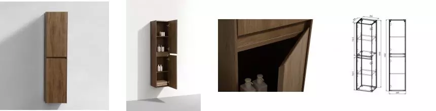 Пенал «Vincea» Chiara/Luka 35 подвесной T.Oak универсальный Пенал «Vincea» Chiara/Luka 35 подвесной T.Oak универсальный