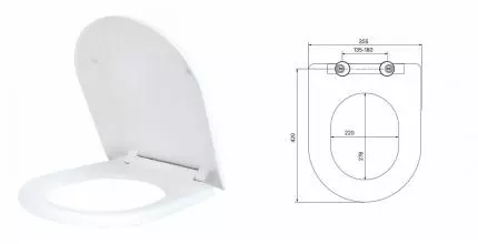 Сиденье для унитаза «Iddis» 001DPSEi31 дюропласт с микролифтом белое