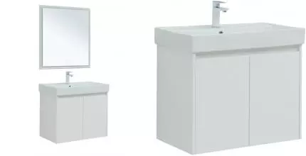 Мебель для ванной подвесная «Aquanet» Nova Lite 75 с 2 дверцами белый глянец Мебель для ванной подвесная «Aquanet» Nova Lite 75 с 2 дверцами белый глянец