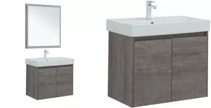 Мебель для ванной подвесная «Aquanet» Nova Lite 75 с 2 дверцами дуб рошелье Мебель для ванной подвесная «Aquanet» Nova Lite 75 с 2 дверцами дуб рошелье