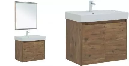 Мебель для ванной подвесная «Aquanet» Nova Lite 75 с 2 дверцами дуб рустикальный Мебель для ванной подвесная «Aquanet» Nova Lite 75 с 2 дверцами дуб рустикальный