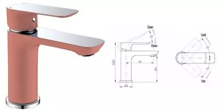 Смеситель для раковины «Triton» Панама 14801C коралловый/хром Смеситель для раковины «Triton» Панама 14801C коралловый/хром