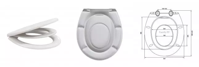 Сиденье для унитаза «Berges Wasserhaus» Family PP 025904 взрослое/детское полипропилен белое