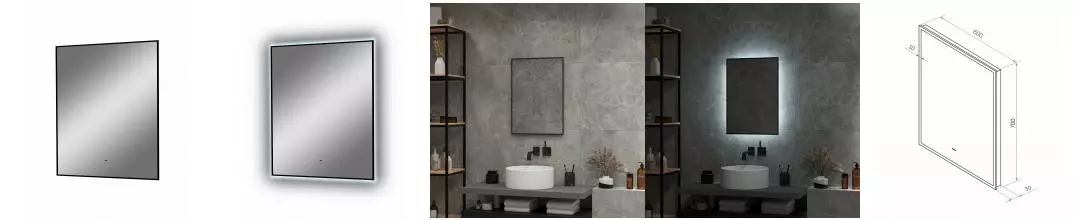 Зеркало «Art&Max» Sorrento 60/70 с подсветкой Зеркало «Art&Max» Sorrento 60/70 с подсветкой