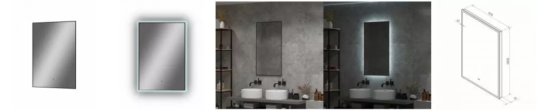 Зеркало «Art&Max» Sorrento 60/100 с подсветкой Зеркало «Art&Max» Sorrento 60/100 с подсветкой