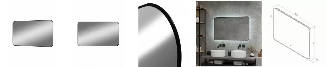 Зеркало «Art&Max» Siena 120/70 с подсветкой