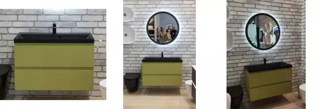 Тумба с раковиной «Art&Max» Bianchi 75 (Am-lav 75 чёрная матовая) подвесная оливковый матовый Тумба с раковиной «Art&Max» Bianchi 75 (Am-lav 75 чёрная матовая) подвесная оливковый матовый