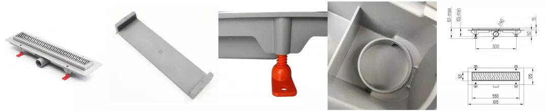 Душевой лоток «Paini» Harmony 550 CH550H боковой выпуск хром Душевой лоток «Paini» Harmony 550 CH550H боковой выпуск хром