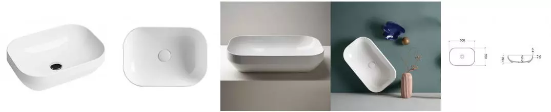 Раковина «Axa» Decus 50/35 8520001 фарфоровая White Glossy Раковина «Axa» Decus 50/35 8520001 фарфоровая White Glossy