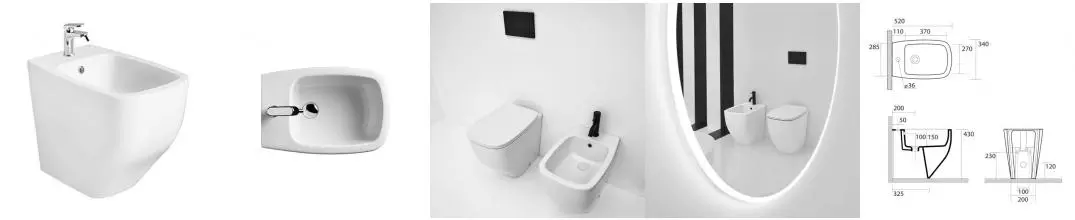 Напольное биде «Axa» White Jam 3302001 Напольное биде «Axa» White Jam 3302001