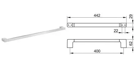 Полотенцедержатель «Keuco» Collection Moll 12701010400 на стену хром Полотенцедержатель «Keuco» Collection Moll 12701010400 на стену хром
