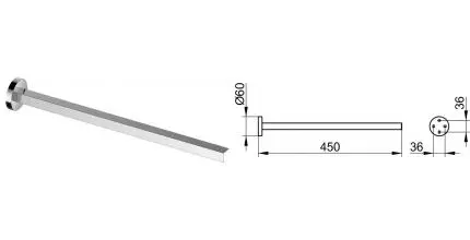 Полотенцедержатель «Keuco» Edition 90 19020010000 на стену хром Полотенцедержатель «Keuco» Edition 90 19020010000 на стену хром