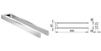 Полотенцедержатель двойной «Keuco» Edition 11 11118010000 на стену хром