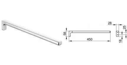 Полотенцедержатель «Keuco» Collection Moll 12720010000 на стену хром Полотенцедержатель «Keuco» Collection Moll 12720010000 на стену хром