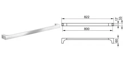 Полотенцедержатель «Keuco» Edition 11 11101010800 на стену хром Полотенцедержатель «Keuco» Edition 11 11101010800 на стену хром